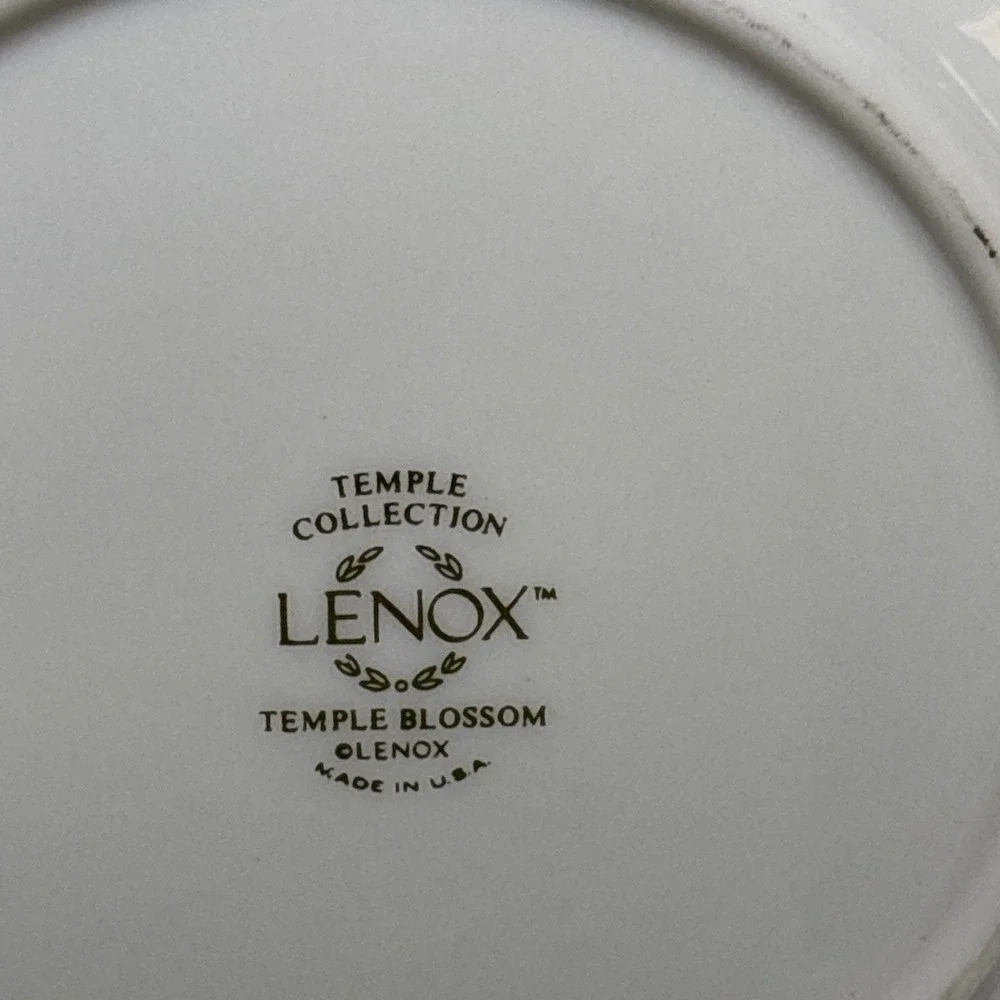 LENOX CHINA TEMPLE BLOSSOM RIMMED SOUP BOWL SET OF 2